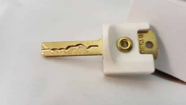 American Locker Key White Cap