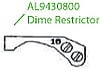 American Locker Dime Restrictor with screws diagram