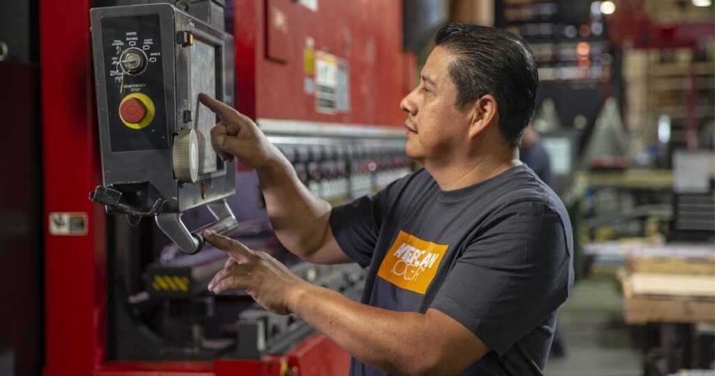 American Locker Employee within our facility
