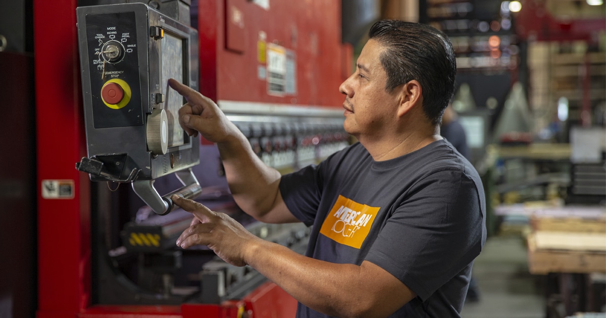 American Locker Employee within our facility