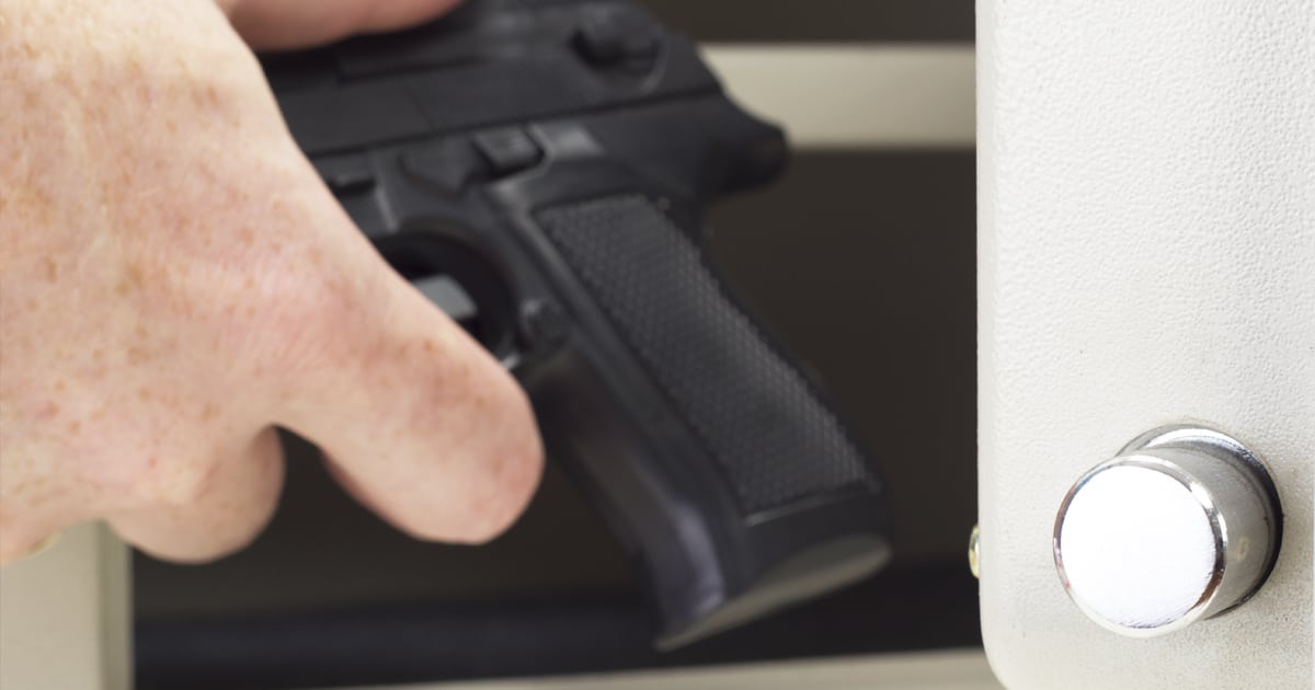 Law enforcement secure pistol storage lockers